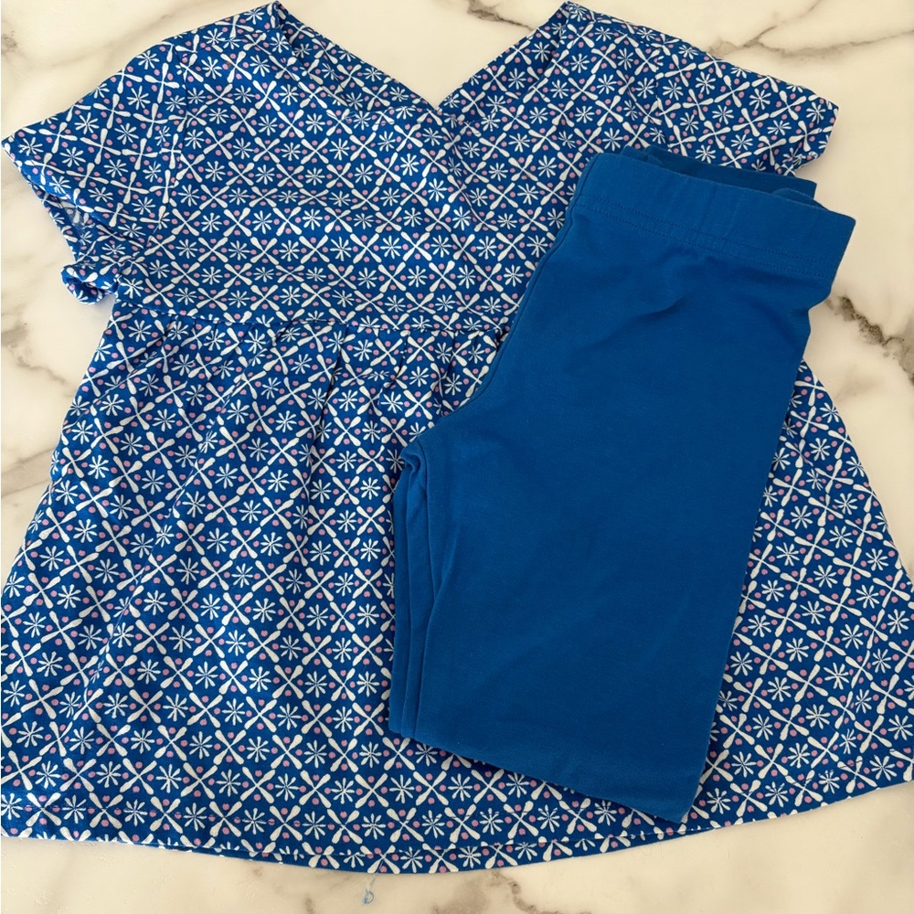 Carter's Floral Blue and Pink Set- size 7